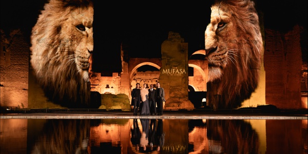 Mufasa, un videomapping celebra l’uscita del prequel de Il Re Leone